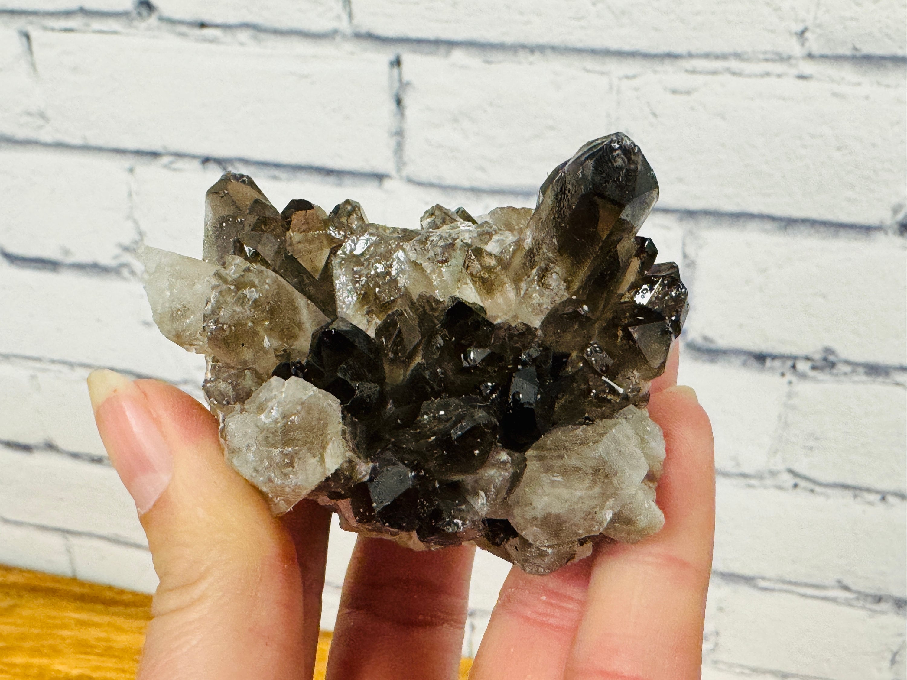 Smoky Quartz Cluster, Crystal Specimen, Raw Cluster Points