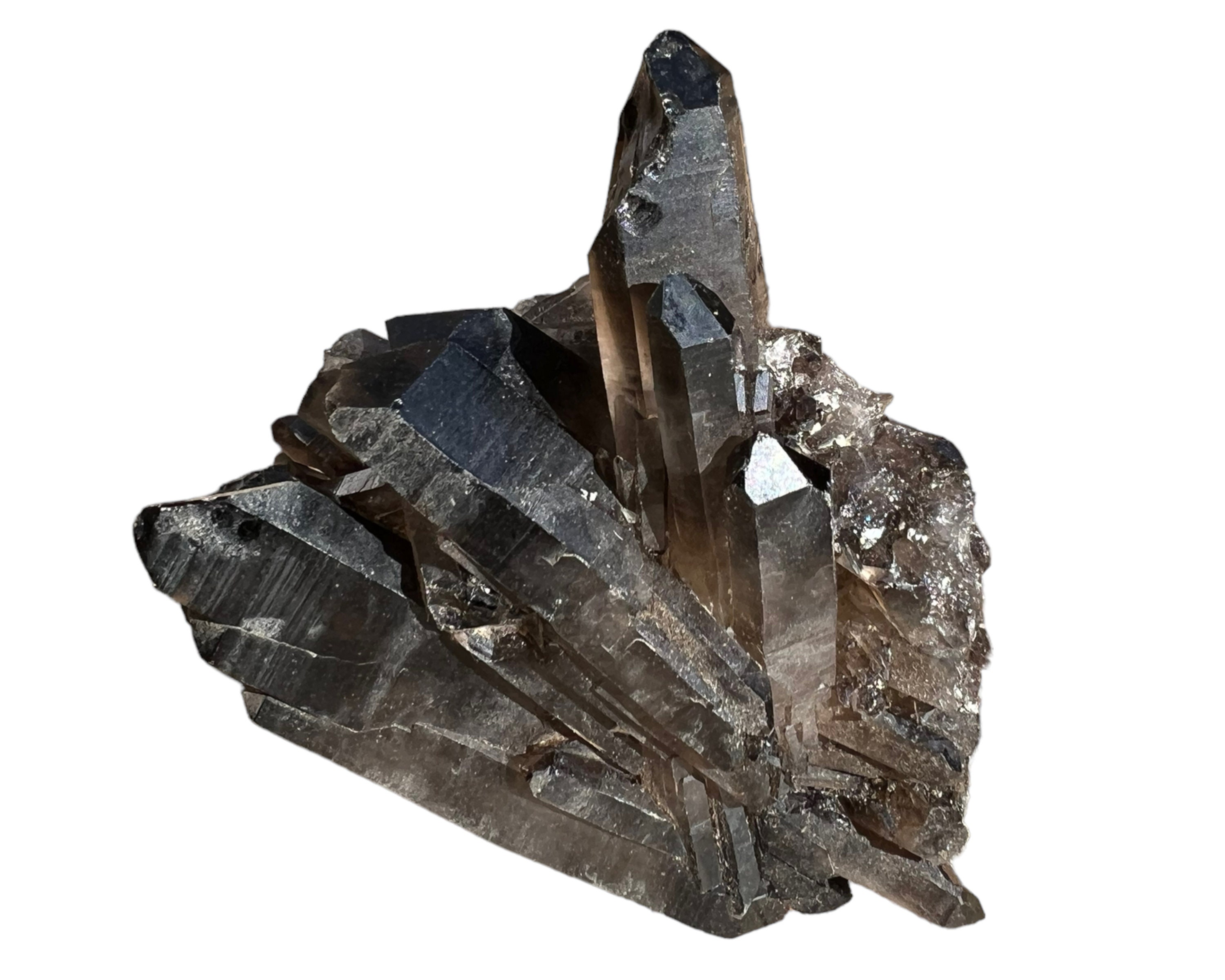 Smoky Quartz Cluster, Crystal Cluster, Crystal For Protection, Grounding, Home Decor, Witchy , Black Smokey, From Brazil #4