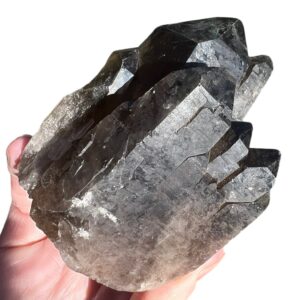 Smoky Quartz Cluster From Brazil, Elestial Crystal For Protection, Grounding #6