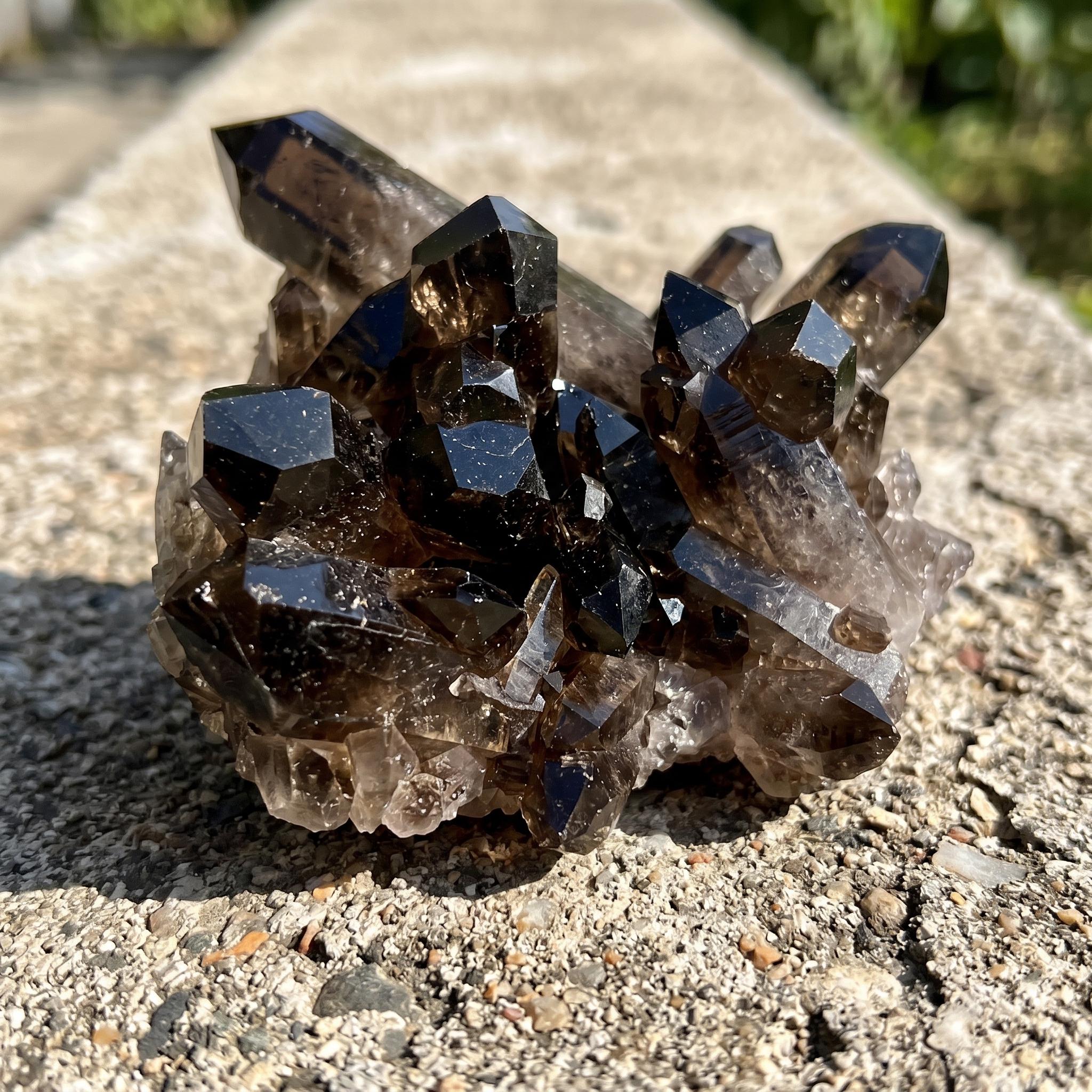 Smoky Quartz Cluster, Natural Crystal Specimen, Choose Weight