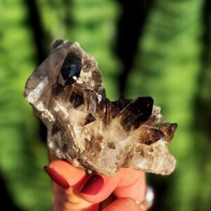 Smoky Quartz Crystal Cluster - for grounding - protection crystal - crystal geode