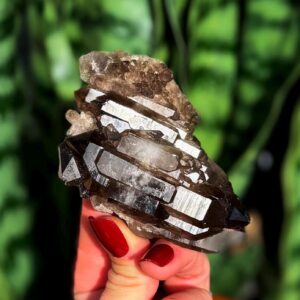 Smoky Quartz Crystal Cluster – Root Chakra Stone, Grounding Crystal