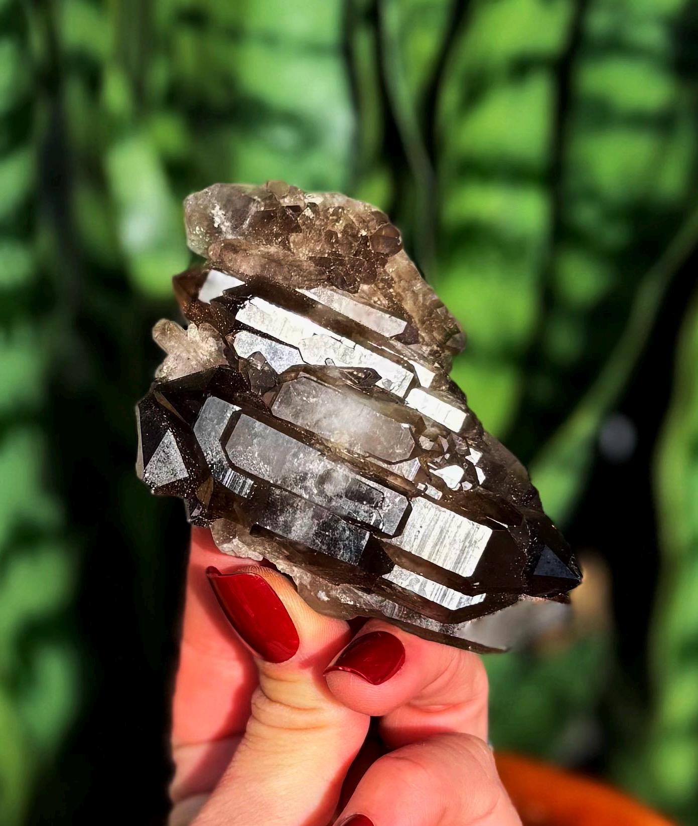 Smoky Quartz Crystal Cluster – Root Chakra Stone, Grounding Crystal