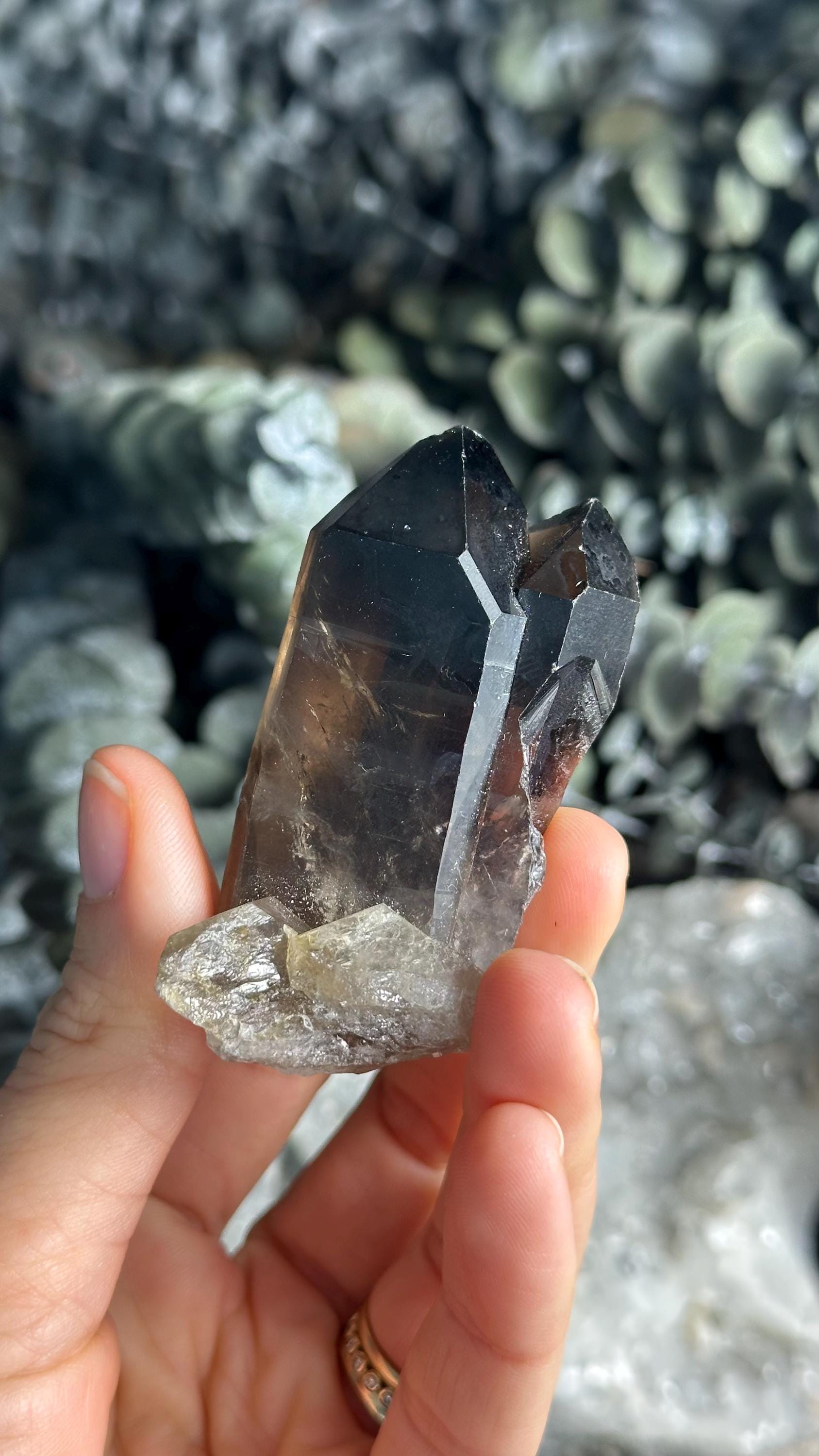Dark Smoky Quartz Cluster – Grounding Crystal Decor