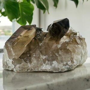 Lemurian Smokey Quartz Crystal Cluster Natural from Minas Gerais Brazil
