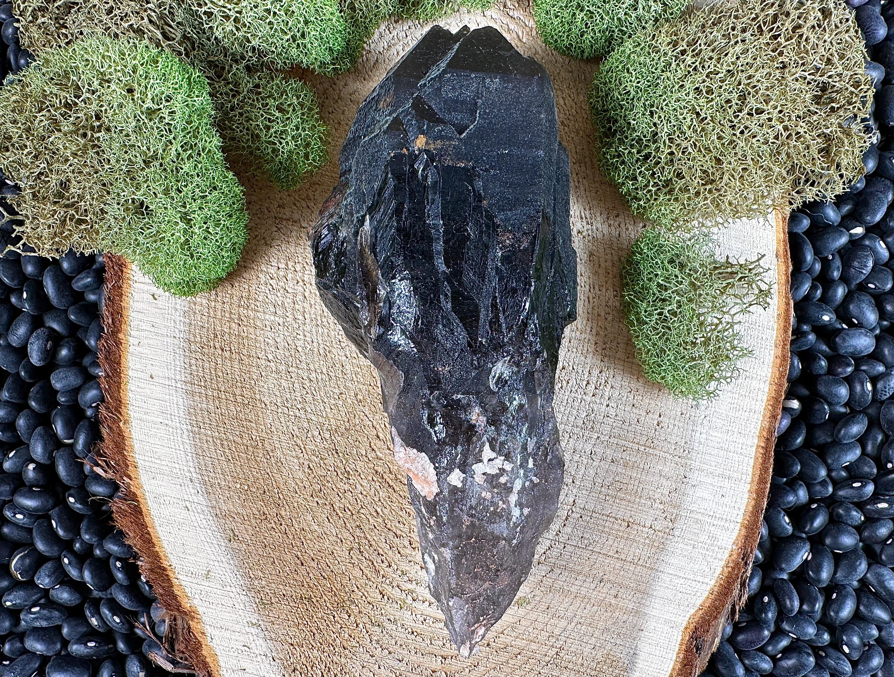 Morion Smoky Quartz Raw Crystal - Unique Home Decor Gift, Genuine Gemstones And Minerals, 40096