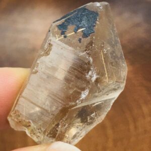 Rutilated Smoky Quartz Point: Raw Crystal Wand (15.3g)