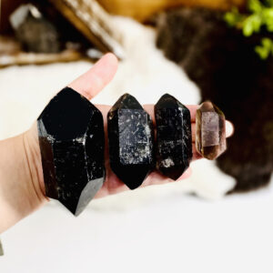 Smokey Quartz Raw Double Points - By Weight