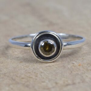 Smoky Quartz Ring: 925 Sterling Silver, Faceted Gemstone, November Birthstone