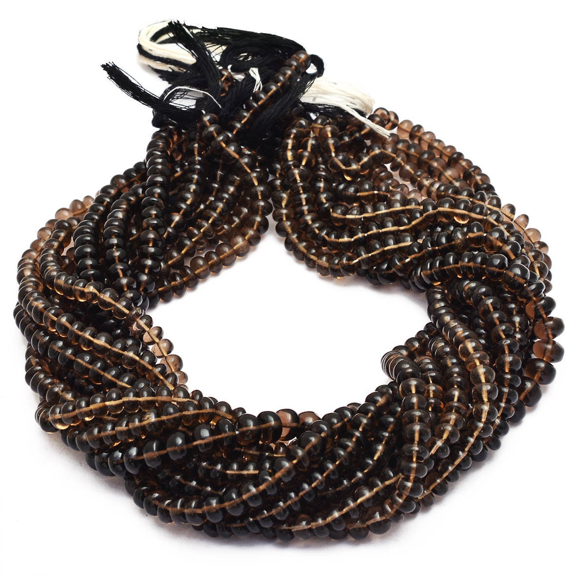 Aaa Smoky Quartz Rondelle Beads | 5mm-8mm Smooth Beads 13inch Strand | Natural Brown Smoky Quartz Semi Precious Gemstone Beads For Jewelry Aaa Smoky Quartz Rondelle Beads | 5mm-8mm Smooth Beads 13inch Strand | Natural Brown Smoky Quartz Semi Precious Gemstone Beads For Jewelry