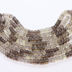 Aaa Natural Smoky Quartz Smooth Rondelle Beads, 7-9 Mm Smoky Quartz Gemstone Bead, 16 Inch Shaded Smoky Quartz Plain Rondelle Beads Aaa Natural Smoky Quartz Smooth Rondelle Beads, 7-9 Mm Smoky Quartz Gemstone Bead, 16 Inch Shaded Smoky Quartz Plain Rondelle Beads