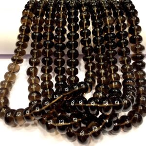 AAA+ QUALITY~~Natural Smoky Quartz Smooth Rondelle Beads 7-9.MM Rondelle Beads Dark Smoky Quartz Gemstone Beads Jewelry Making Beads. AAA+ QUALITY~~Natural Smoky Quartz Smooth Rondelle Beads 7-9.MM Rondelle Beads Dark Smoky Quartz Gemstone Beads Jewelry Making Beads.