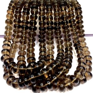 AAA+ QUALITY~~Natural Smoky Quartz Smooth Rondelle Beads Graduation Rondelle Beads 7-9.MM Smoky Quartz Gemstone Beads Wholesale Price Beads. AAA+ QUALITY~~Natural Smoky Quartz Smooth Rondelle Beads Graduation Rondelle Beads 7-9.MM Smoky Quartz Gemstone Beads Wholesale Price Beads.