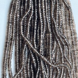 Smoky Quartz Rondelle / Heishi Beads 4-5mm 16” Length Smoky Quartz Rondelle / Heishi Beads 4-5mm 16” Length
