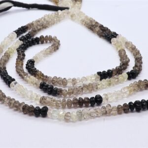 Natural Smoky Quartz Hand Carved Rondelle Beads, 4-4.5 Mm Shaded Smoky Pumpkin Gemstone Beads, 16 Inch Smoky Quartz Carving Rondelle Beads Natural Smoky Quartz Hand Carved Rondelle Beads, 4-4.5 Mm Shaded Smoky Pumpkin Gemstone Beads, 16 Inch Smoky Quartz Carving Rondelle Beads