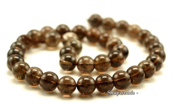 11mm Smoky Quartz Gemstone Round Loose Beads 7 Inch Half Strand (90191418-b6-513)