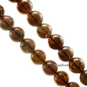 11mm Red Smoky Quartz Gemstone Round Loose Beads 7.5 inch Half Strand (90191428-B7-513) 11mm Red Smoky Quartz Gemstone Round Loose Beads 7.5 inch Half Strand (90191428-B7-513)