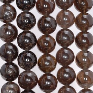 12MM Natural Dark Black Smoky Quartz Gemstone Grade AA Round Loose Beads 7.5 inch Half Strand (80003814 H-B96) 12MM Natural Dark Black Smoky Quartz Gemstone Grade AA Round Loose Beads 7.5 inch Half Strand (80003814 H-B96)