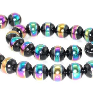 12mm Titanium Rainbow Smoky Quartz Gemstone Round Loose Beads 7 Inch Half Strand (90144358-b50) 12mm Titanium Rainbow Smoky Quartz Gemstone Round Loose Beads 7 Inch Half Strand (90144358-b50)