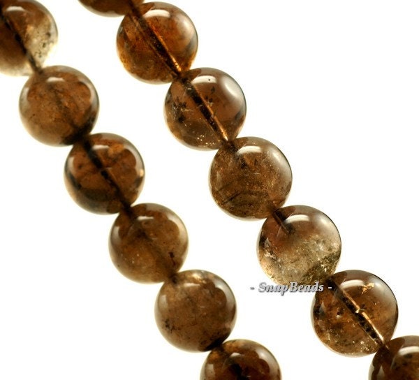 13mm Smoky Quartz Gemstone Round Loose Beads 7.5 Inch Half Strand (90191426-b7-513)