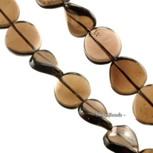 16mm Smoky Quartz Gemstone Twist Round Loose Beads 7 Inch Half Strand (90191391-b9-517) 16mm Smoky Quartz Gemstone Twist Round Loose Beads 7 Inch Half Strand (90191391-b9-517)