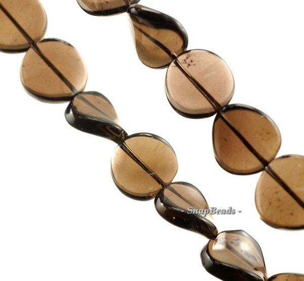 16mm Smoky Quartz Gemstone Twist Round Loose Beads 7 Inch Half Strand (90191391-b9-517) 16mm Smoky Quartz Gemstone Twist Round Loose Beads 7 Inch Half Strand (90191391-b9-517)