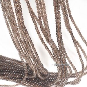 2MM Champagne Smoky Quartz Gemstone Grade AA Round 2MM Loose Beads 15.5 inch Full Strand (90113603-107 - 2mm C) 2MM Champagne Smoky Quartz Gemstone Grade AA Round 2MM Loose Beads 15.5 inch Full Strand (90113603-107 - 2mm C)