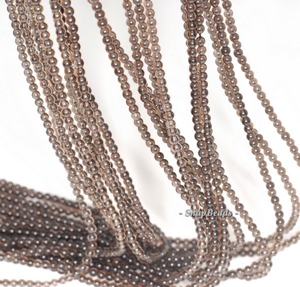 2mm Champagne Smoky Quartz Gemstone Grade Aa Round 2mm Loose Beads 15.5 Inch Full Strand (90113603-107 - 2mm C)