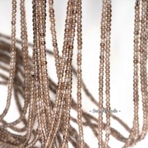 2mm Champagne Smoky Quartz Gemstone Round 2mm Loose Beads 16 inch Full Strand (90113609-107 - 2mm C) 2mm Champagne Smoky Quartz Gemstone Round 2mm Loose Beads 16 inch Full Strand (90113609-107 - 2mm C)