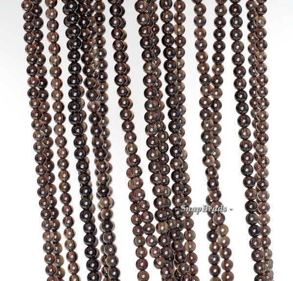 2mm Smoky Quartz Gemstone Grade A Smoky Brown Round 2mm Loose Beads 16 Inch Full Strand (90147955-107-2mm F)