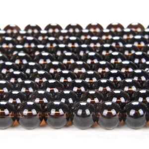 6MM Deep Smoky Quartz Gemstone Grade AAA Round Loose Beads (D84) 6MM Deep Smoky Quartz Gemstone Grade AAA Round Loose Beads (D84)