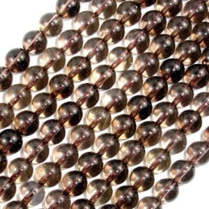 Smoky Quartz 8mm Round Beads, 15 Inch, Approx. 48 beads, Hole 1mm (408054003) Smoky Quartz 8mm Round Beads, 15 Inch, Approx. 48 beads, Hole 1mm (408054003)