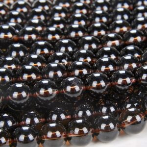 Deep Smoky Quartz Gemstone Grade AAA Round 6MM 8MM 10MM Loose Beads BULK LOT 1,2,6,12 and 50 (D84) Deep Smoky Quartz Gemstone Grade AAA Round 6MM 8MM 10MM Loose Beads BULK LOT 1,2,6,12 and 50 (D84)