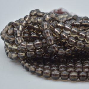 Smoky Quartz Gemstone Beads - 8mm Round - Large Hole (2mm) Gemstone Round Beads For Jewellery Making - 15" Strand Smoky Quartz Gemstone Beads - 8mm Round - Large Hole (2mm) Gemstone Round Beads For Jewellery Making - 15" Strand