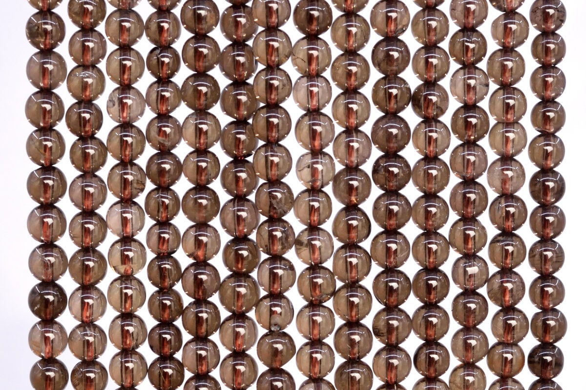 Genuine Natural Smoky Quartz Loose Beads Grade Aa Round Shape 4mm