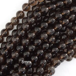 Natural Brown Smoky Quartz Round Beads Gemstone 15" Strand 4mm 8mm 12mm Natural Brown Smoky Quartz Round Beads Gemstone 15" Strand 4mm 8mm 12mm
