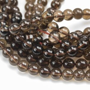 Natural Smokey Quartz beads, Round, Full Strand, 4mm, 6mm, 10mm, or 12mm beads Smooth Natural Smokey Quartz beads, Round, Full Strand, 4mm, 6mm, 10mm, or 12mm beads Smooth