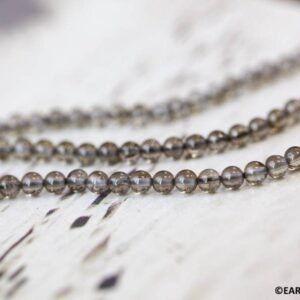 Xs/ Smoky Quartz 3mm Round Beads 16" Strand Enhanced Gemstone For Jewelry Making Xs/ Smoky Quartz 3mm Round Beads 16" Strand Enhanced Gemstone For Jewelry Making