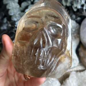 4” Rutile Smoky Quartz Skull Carving 4” Rutile Smoky Quartz Skull Carving