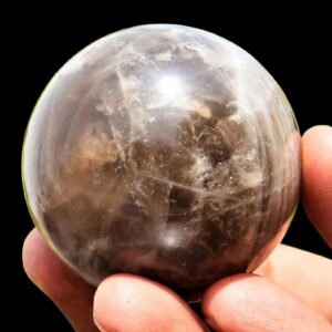 50MM Smoky Quartz Crystal Ball: Energy Balancing Meditation Sphere 50MM Smoky Quartz Crystal Ball: Energy Balancing Meditation Sphere