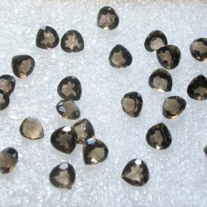 Aaa Smoky Quartz Faceted Heart Gemstone: Jewelry Making Stone (3x3 To 10x10 Mm) Aaa Smoky Quartz Faceted Heart Gemstone: Jewelry Making Stone (3x3 To 10x10 Mm)