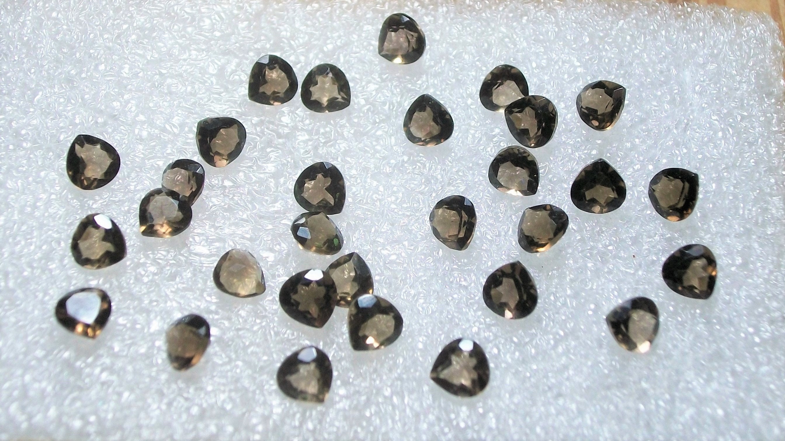 Aaa Smoky Quartz Faceted Heart Gemstone: Jewelry Making Stone (3x3 To 10x10 Mm) Aaa Smoky Quartz Faceted Heart Gemstone: Jewelry Making Stone (3x3 To 10x10 Mm)