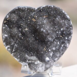 Brown/grey Druzy Smoky Quartz Heart Brown/grey Druzy Smoky Quartz Heart