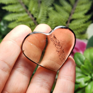 Smoky Quartz Crystal Heart Carving: Polished Heart Stone