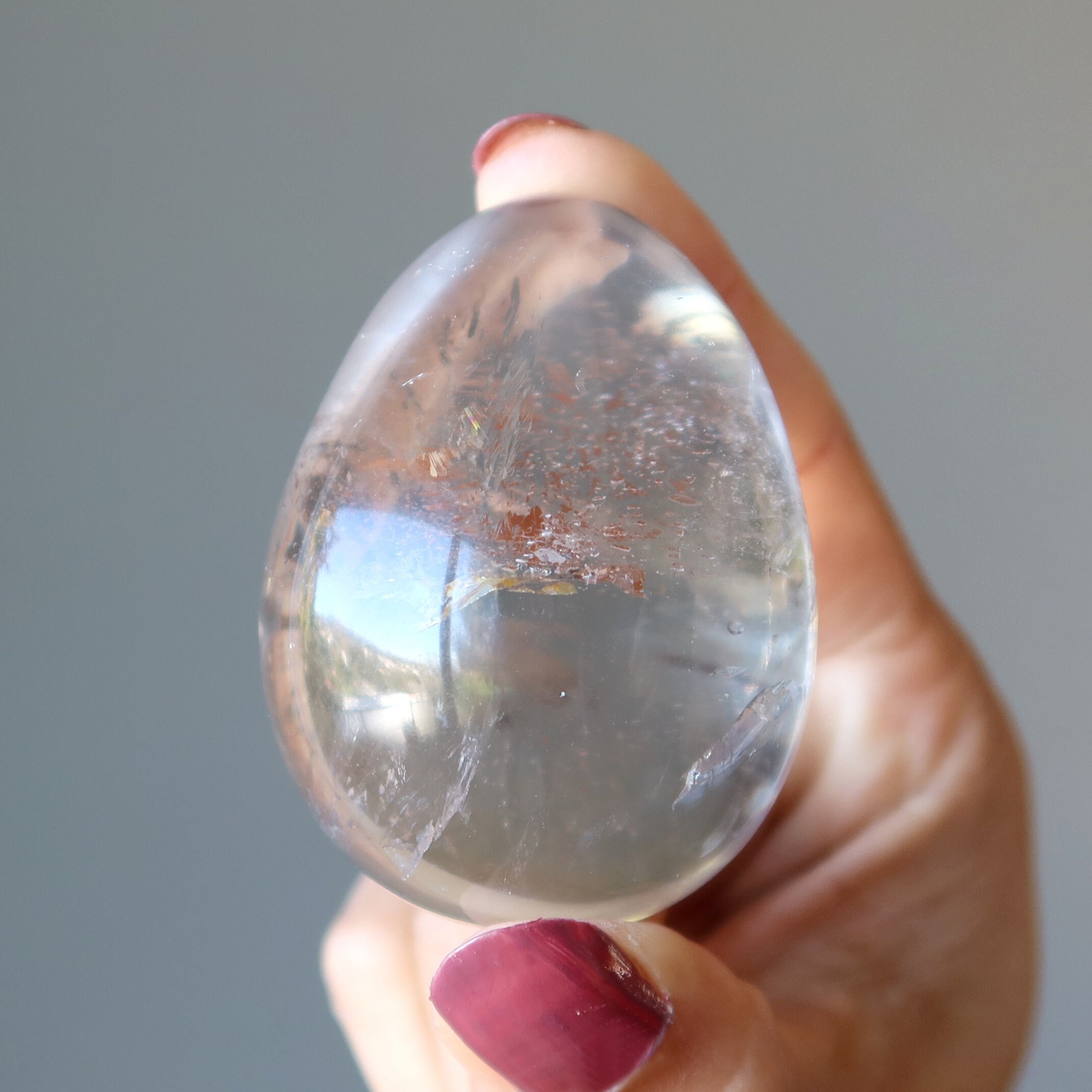 Smoky Quartz Egg Touch Of Light Clear Positive Crystal