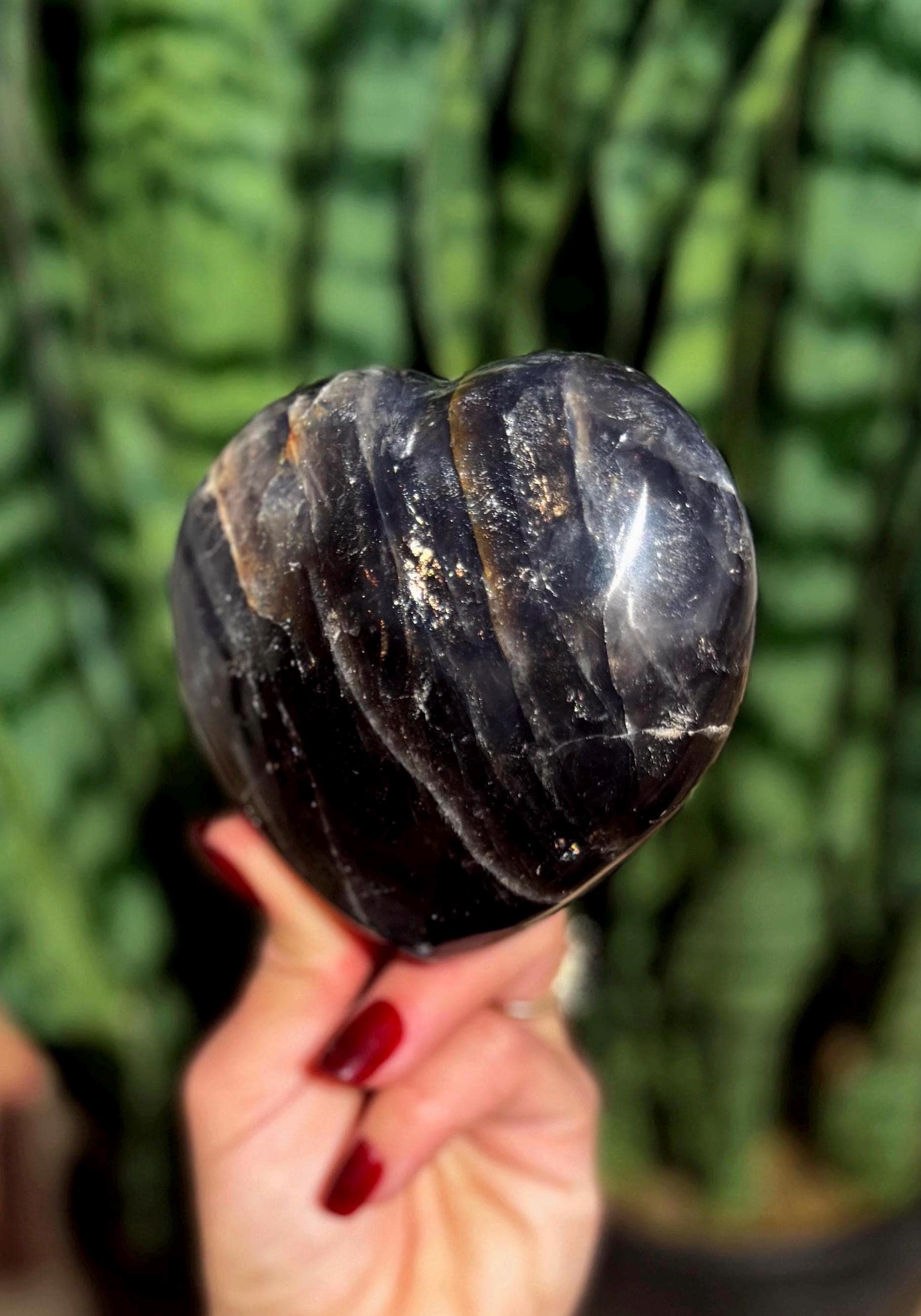 Smoky Quartz Heart - Root Chakra Crystal For Grounding And Protection