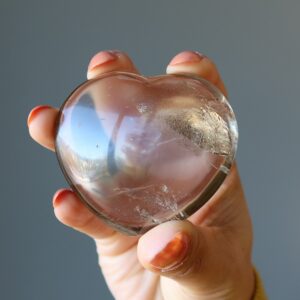 Smoky Quartz Heart See Through My Love Clear Crystal Stone Smoky Quartz Heart See Through My Love Clear Crystal Stone