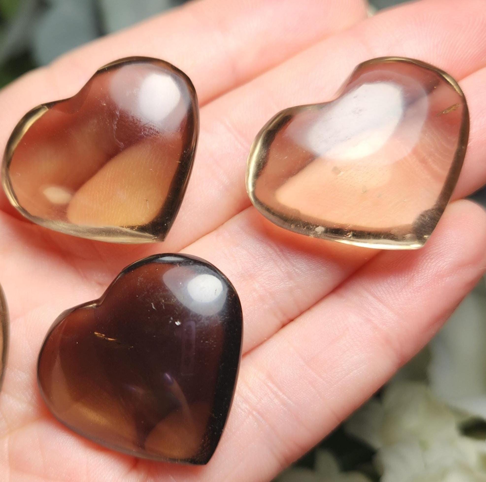 Polished Smoky Quartz Heart: Crystal Carving (1-1.25 Inch) Polished Smoky Quartz Heart: Crystal Carving (1-1.25 Inch)