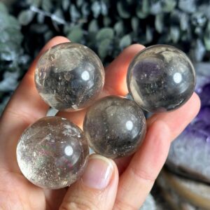 Small Smoky Quartz Sphere, Crystal Orb Small Smoky Quartz Sphere, Crystal Orb