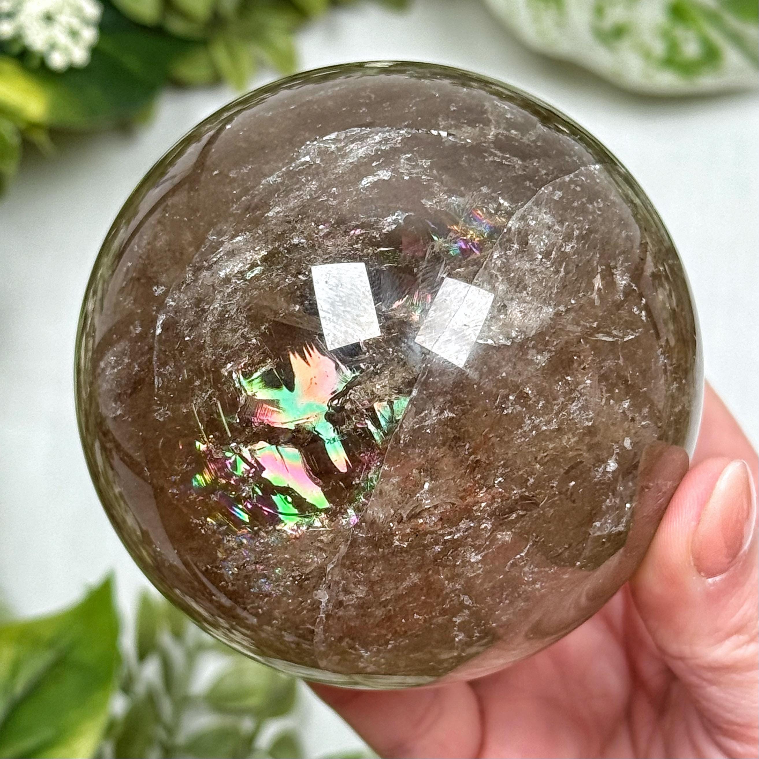Smoky Quartz Sphere | 77mm | - #1 (polished Brown Crystal Ball, Root Chakra, Healing Stone)